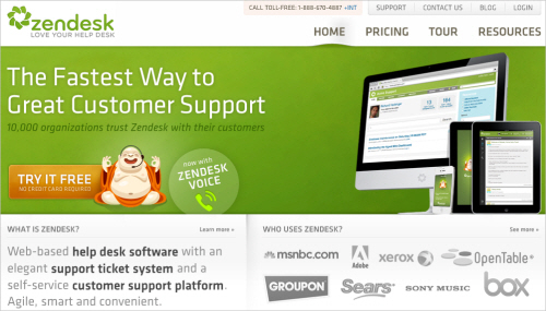 Zendesk website
