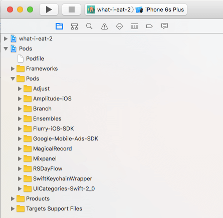 SDKs list in What I Eat