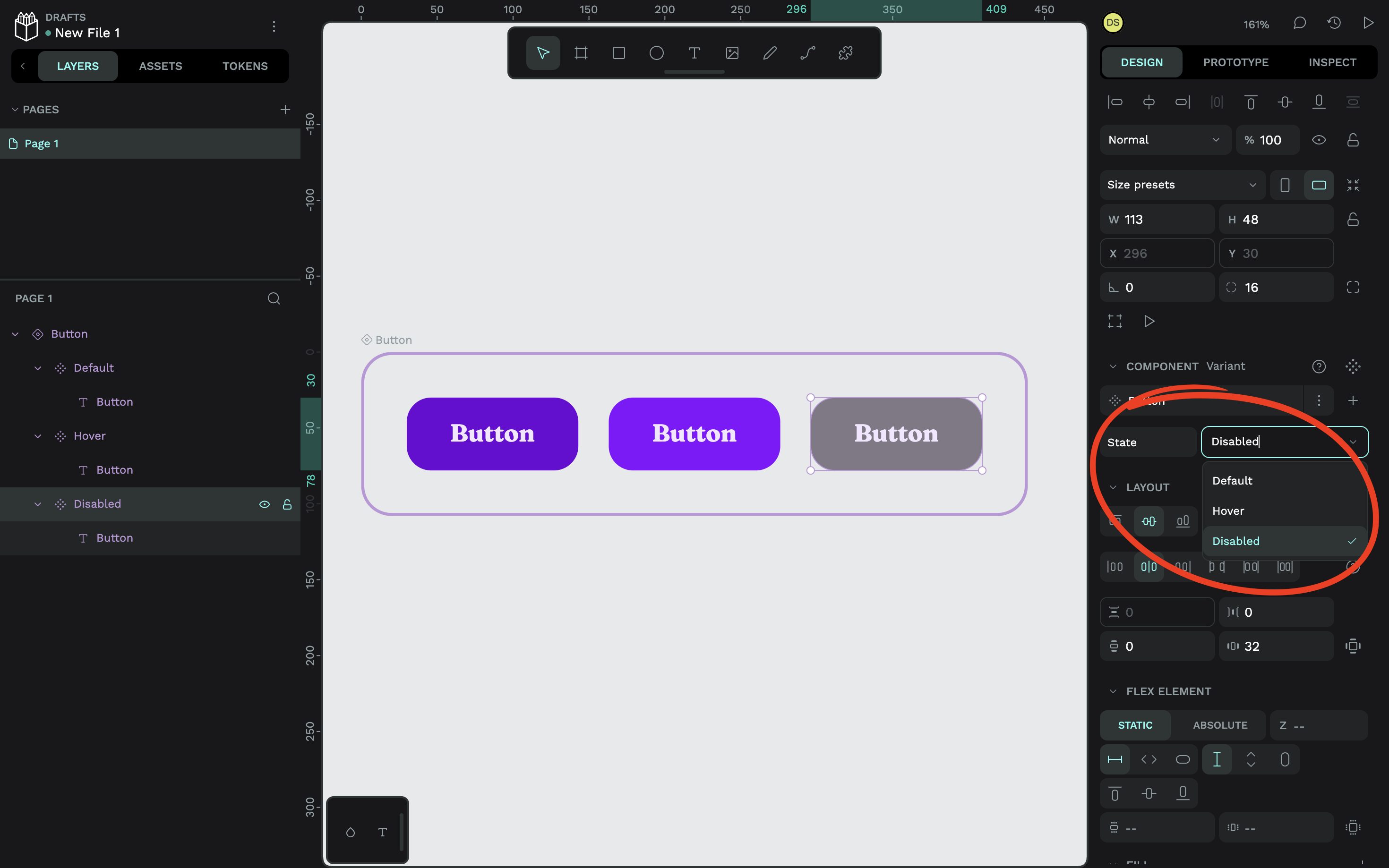 Naming component variant properties in Penpot