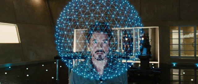 Tony Stark in Iron Man 2 looking at a 3D representation of a molecule &mdash; which happens to be a great representation of a high dimensional graph.