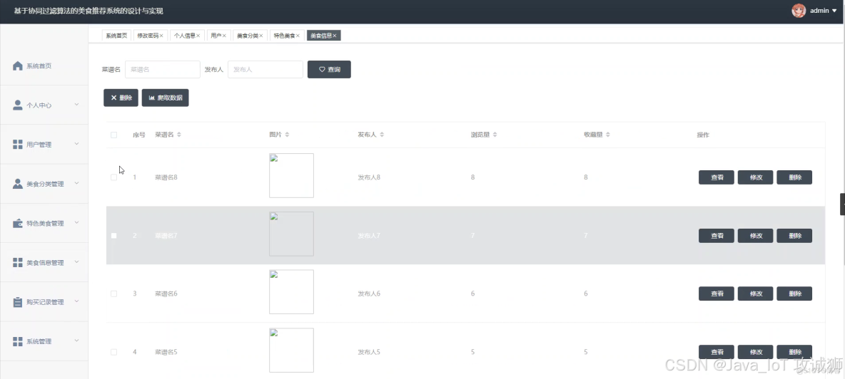 推薦系統協同過濾-python實現（基於用户的協同過濾算法，基於物品的協同過濾算法，附數據集）_Mr Gao的博客-博客_#美食_05