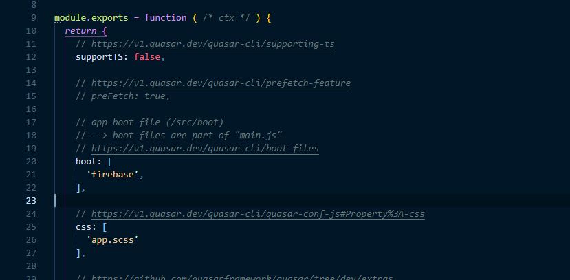 quasar.config.js file’s boot array