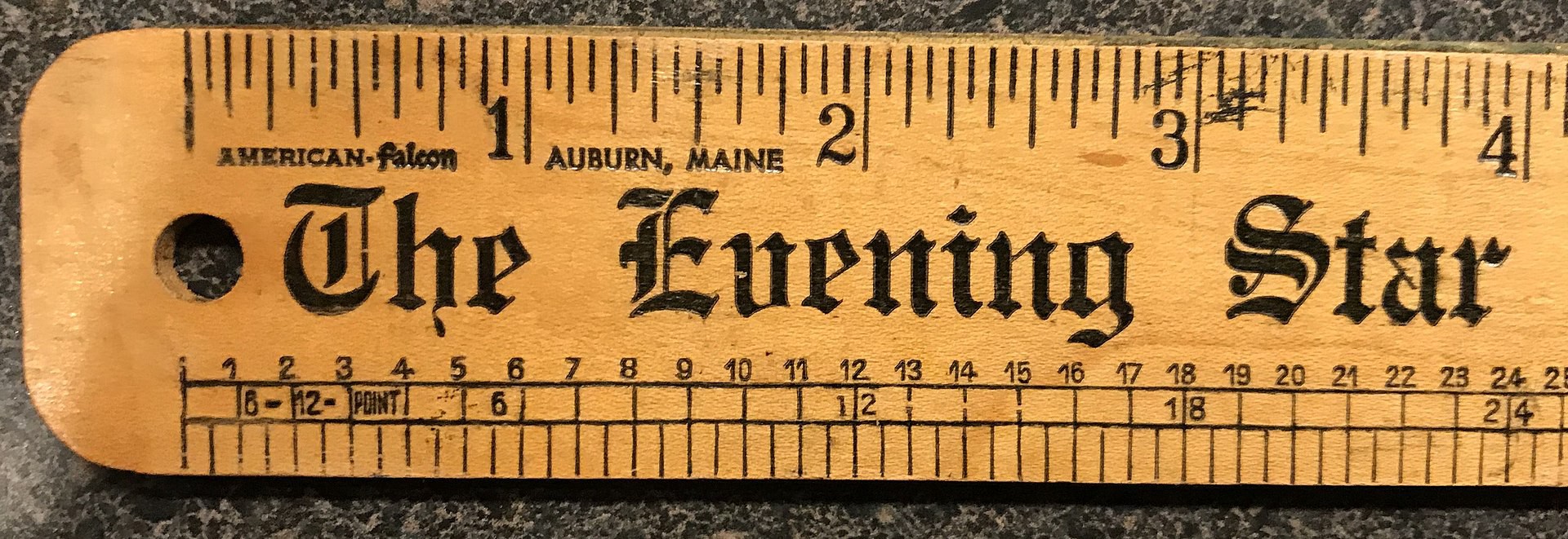 Ruler shown on the Wikipedia page