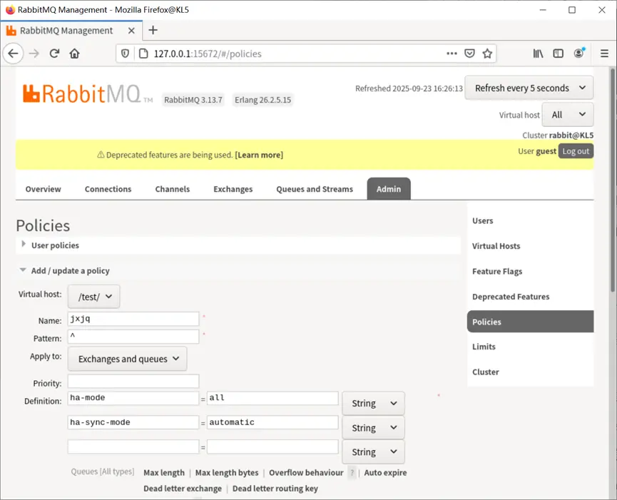 頁面方式配置鏡像