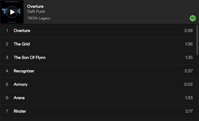 TRON Movie Soundtrack