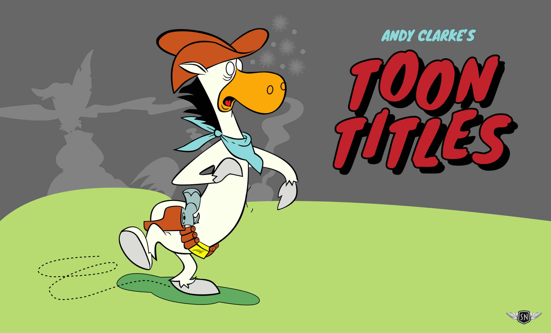Showing Quick Draw pasted to the toon title card’s foreground, minus details including the pipe he is holding and his eyeballs.