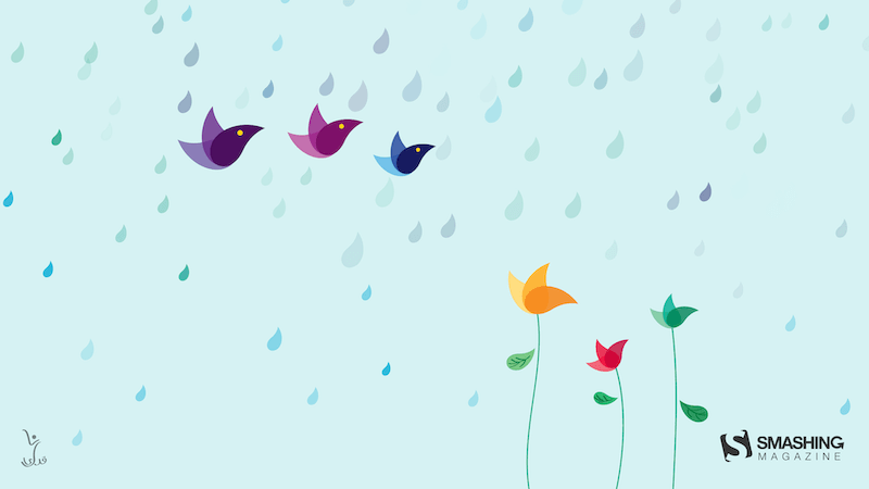 Flying on a rainy day!