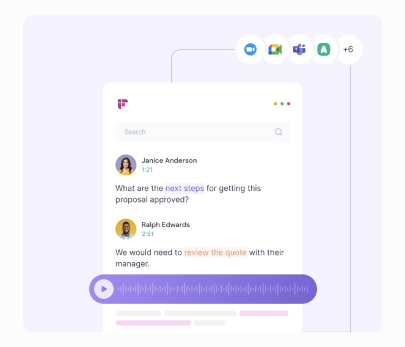 Screenshot from Fireflies