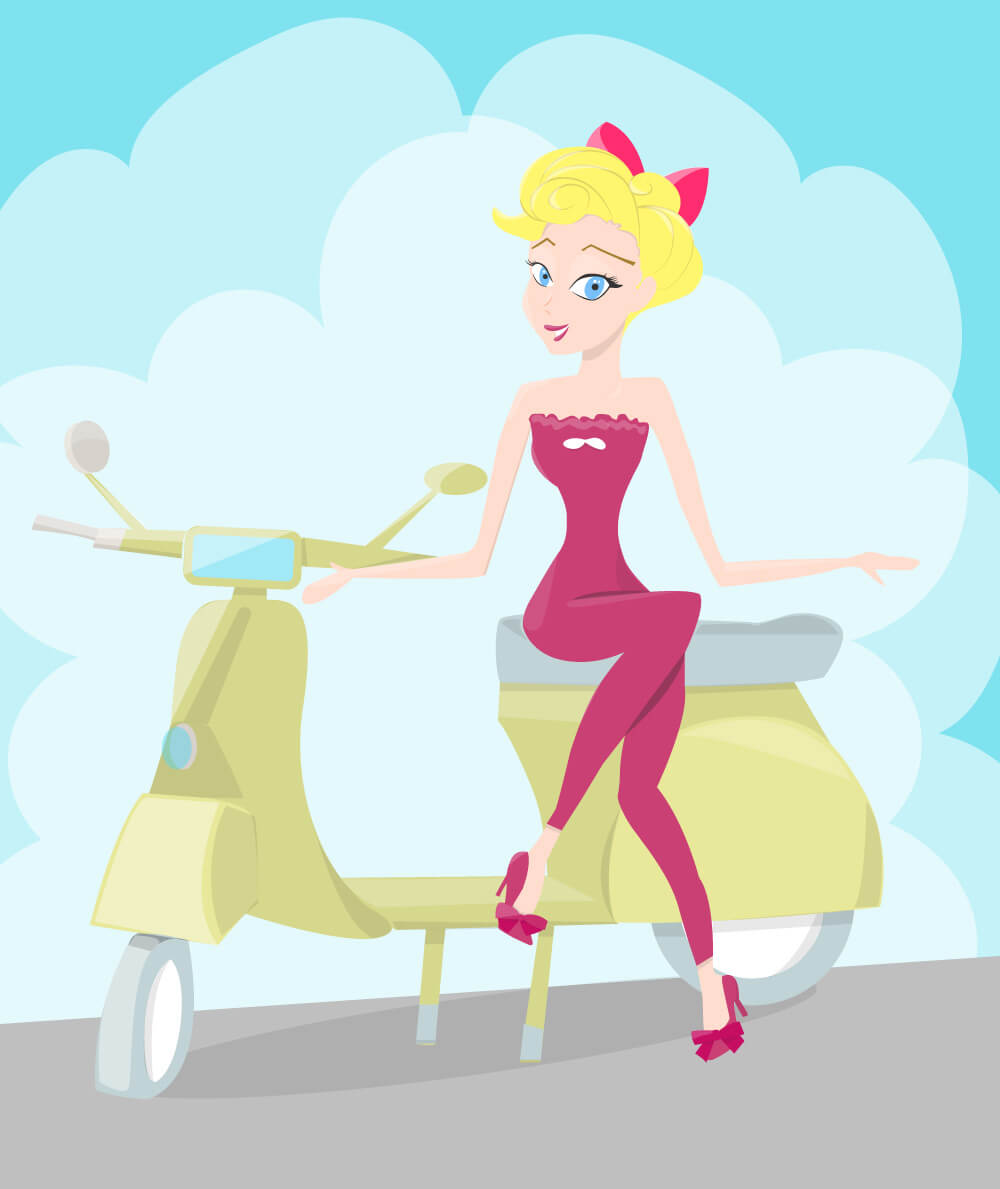 Our mannequin brought to life with the Pen Tool.