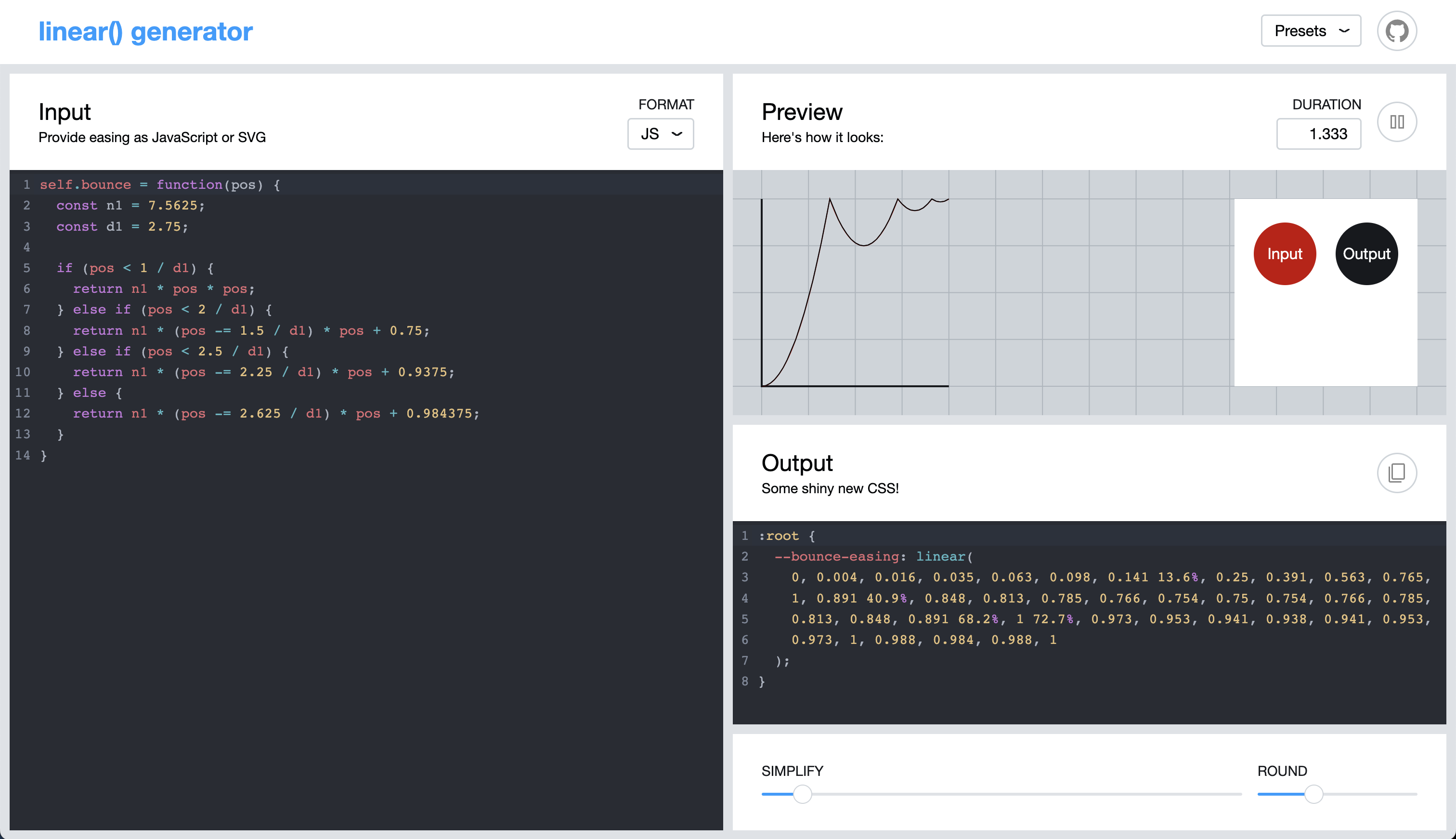linear() generator app