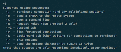 Simple shortcuts help you close a frozen SSH connection properly.