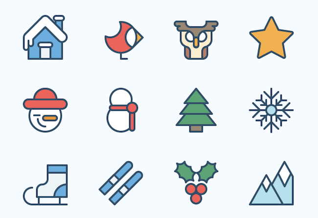 Christmas Icon Set Outdoor