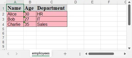 JSON導入Excel示例