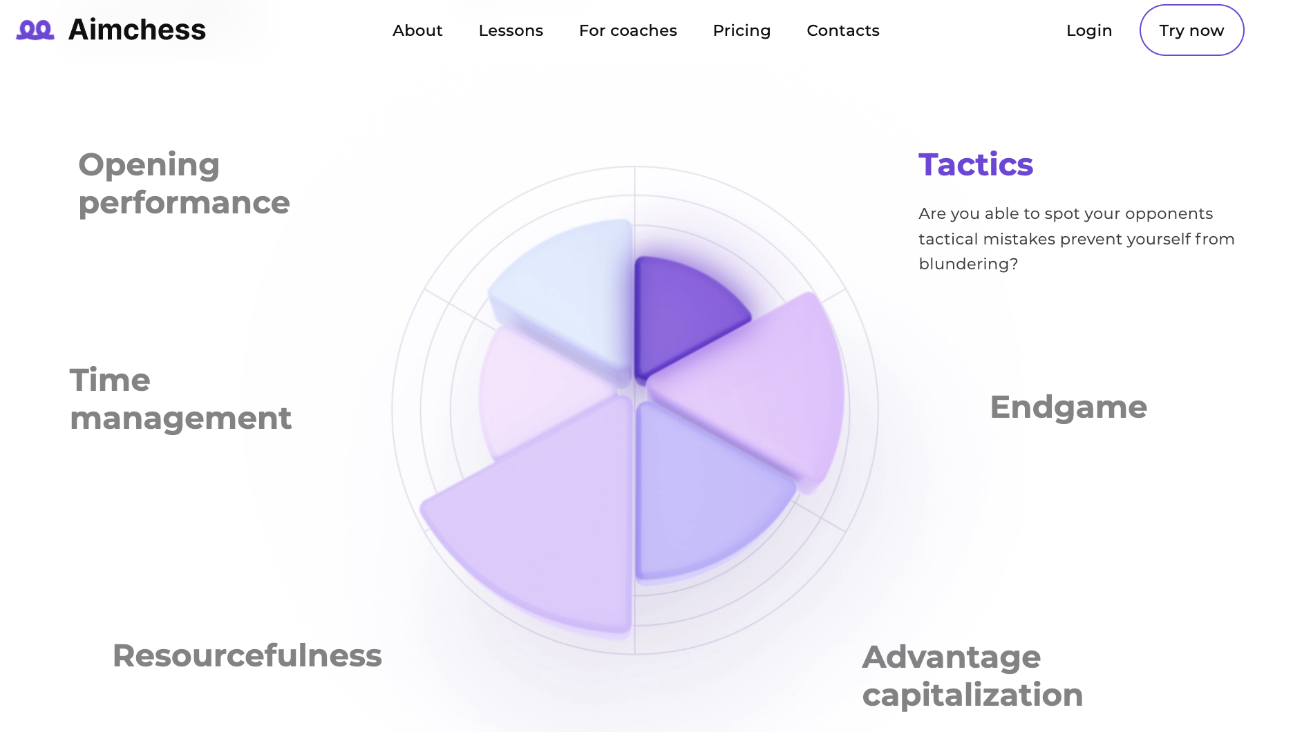 A screenshot from Aimchess' website