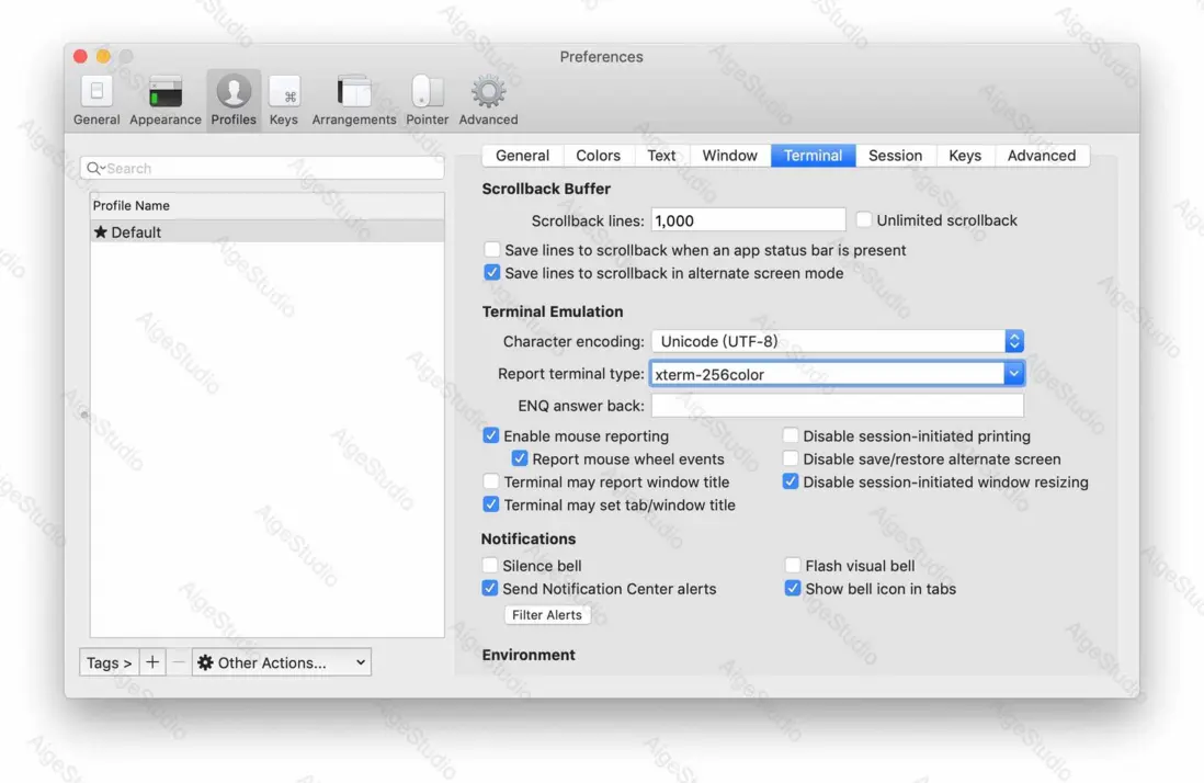 調整 iTerm2 色彩範圍 —— From AigeStudio