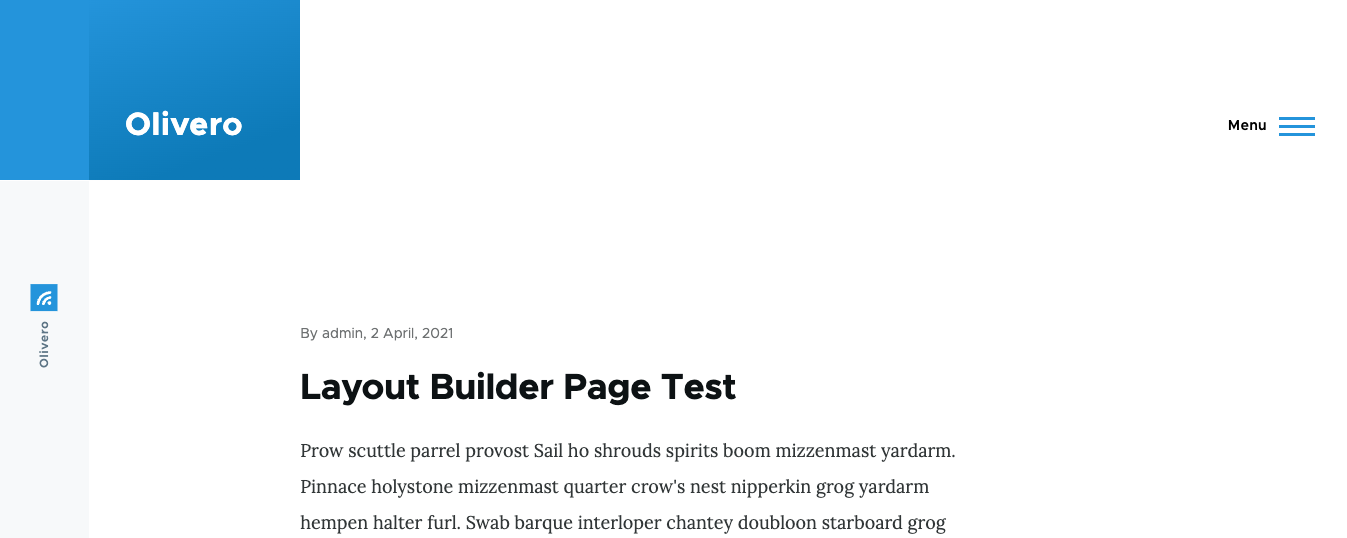 A screenshot with a mobile menu enabled