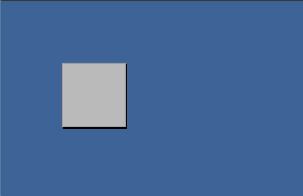 A broken window component in a square shape without any content