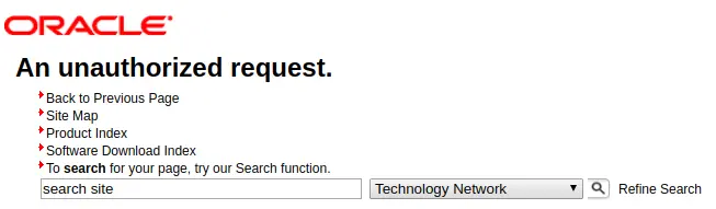 An unauthorized request