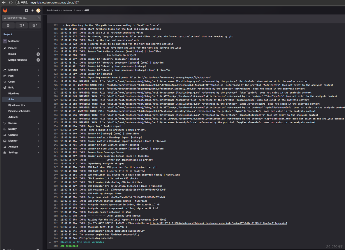 基於GitLab+SonarQube 搭建自動化代碼檢測平台_gitlab sonar_docker_19