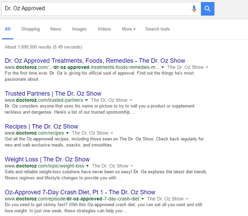 Dr. Oz Approved