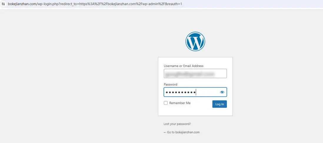 登錄WordPress後台