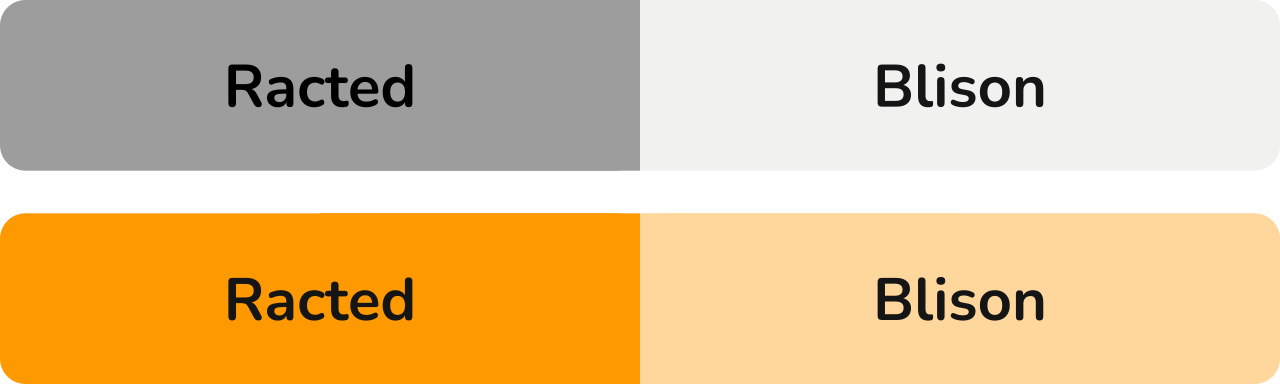 Different saturations of orange and gray