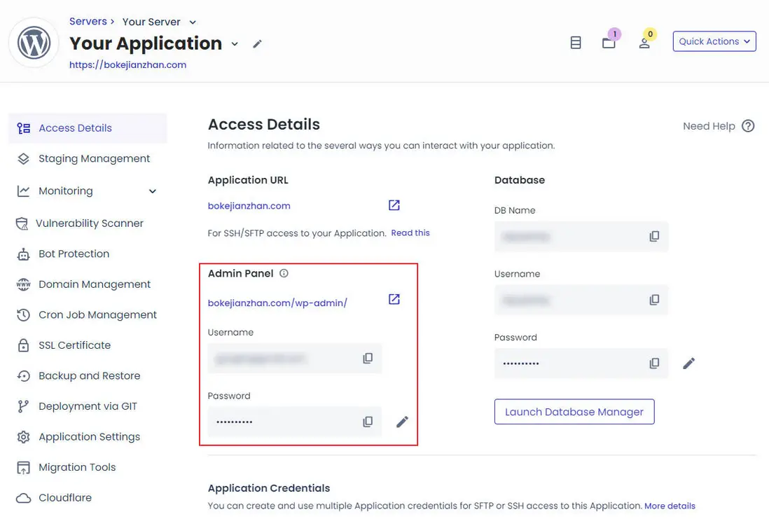 WordPress後台用户名和密碼