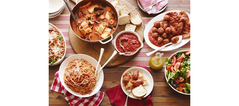 Various Italian dishes