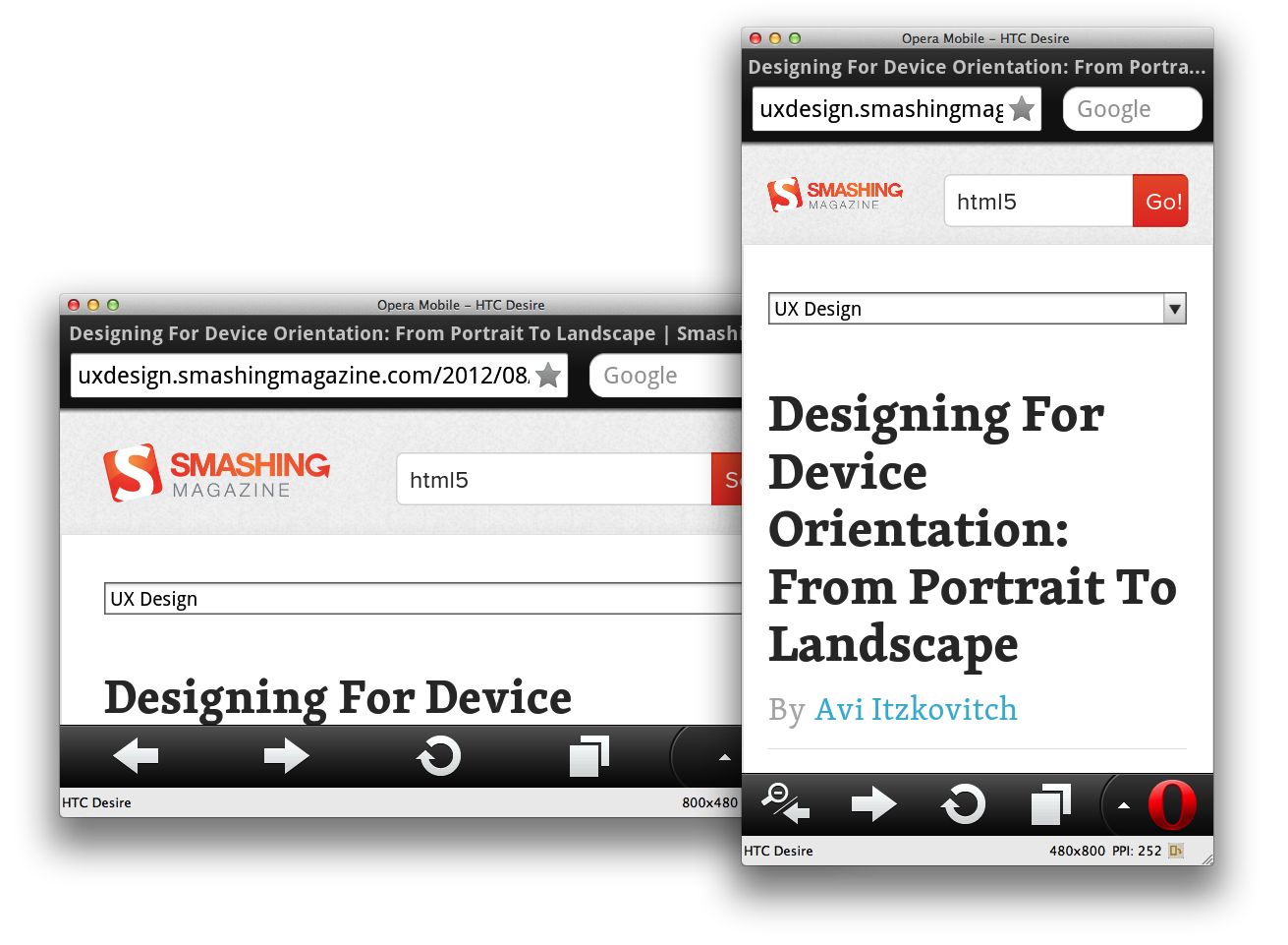 Two Opera Mobile instances