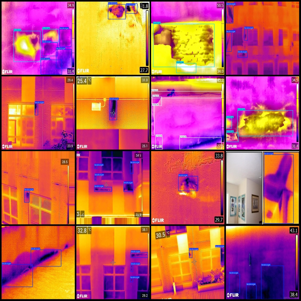 紅外圖像建築牆面地面缺陷空洞裂紋檢測數據集VOC+YOLO格式362張3類別_#機器學習_04