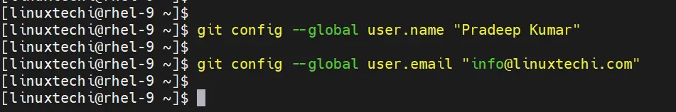 Configure Git on RHEL 9