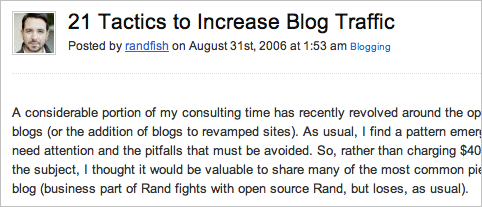 A screesnhot of Rand Fishkin’s article