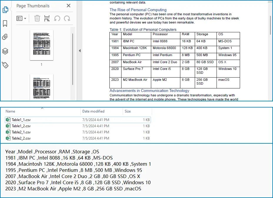 Python轉換PDF為CSV