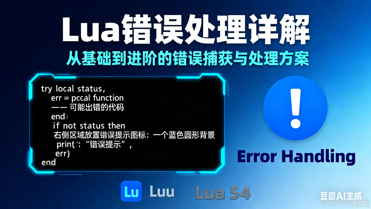 lua錯誤處理 - 藝 -_錯誤處理