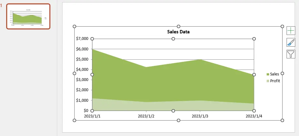 讀取Excel數據在PPT中創建圖表