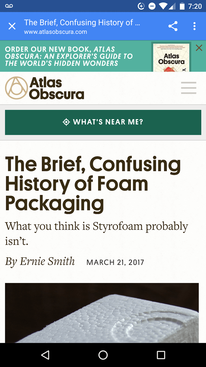 Atlas Obscura Mobile Interstitial