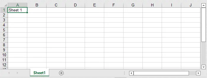向新excel文件添加工作表示意圖