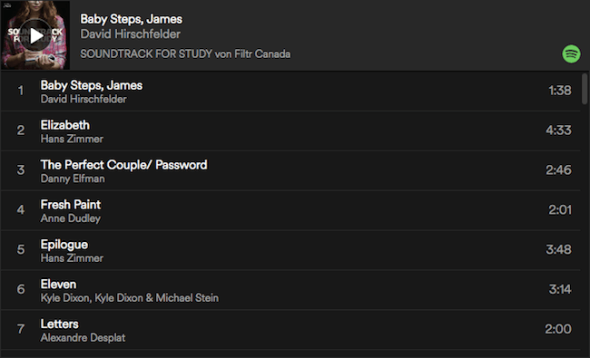 Soundtrack For Study