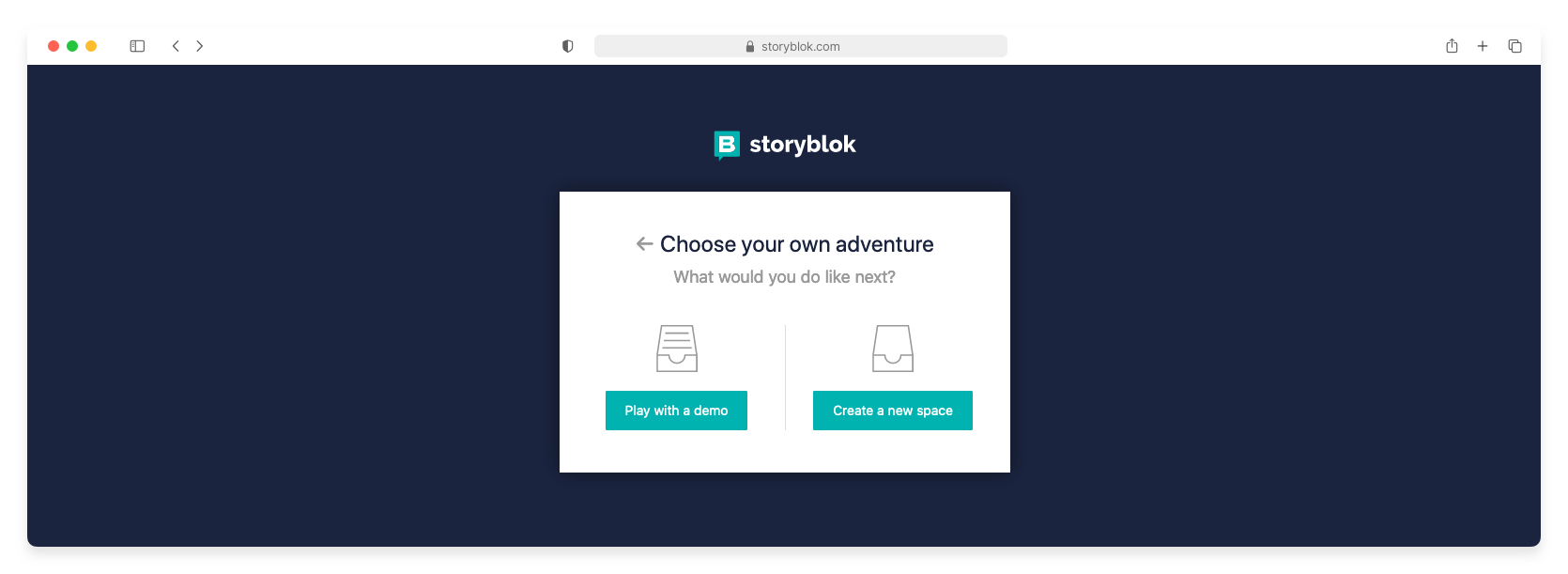 Creating a new space in Storyblok