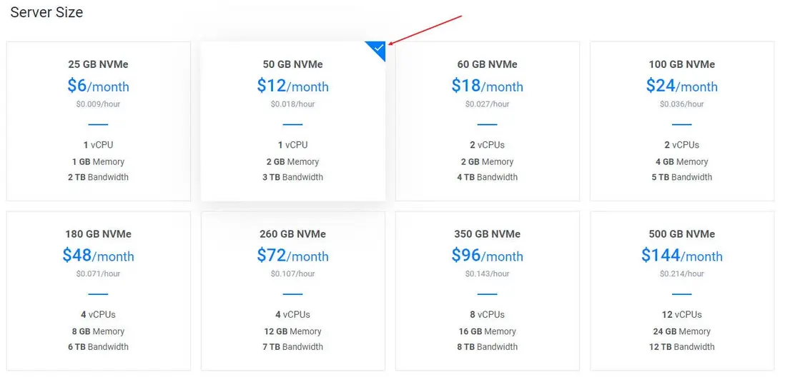 選擇VPS套餐價格