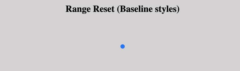 Range Input in Chrome after all reset styles have been applied.