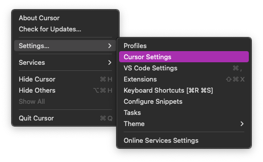 Cursor Settings