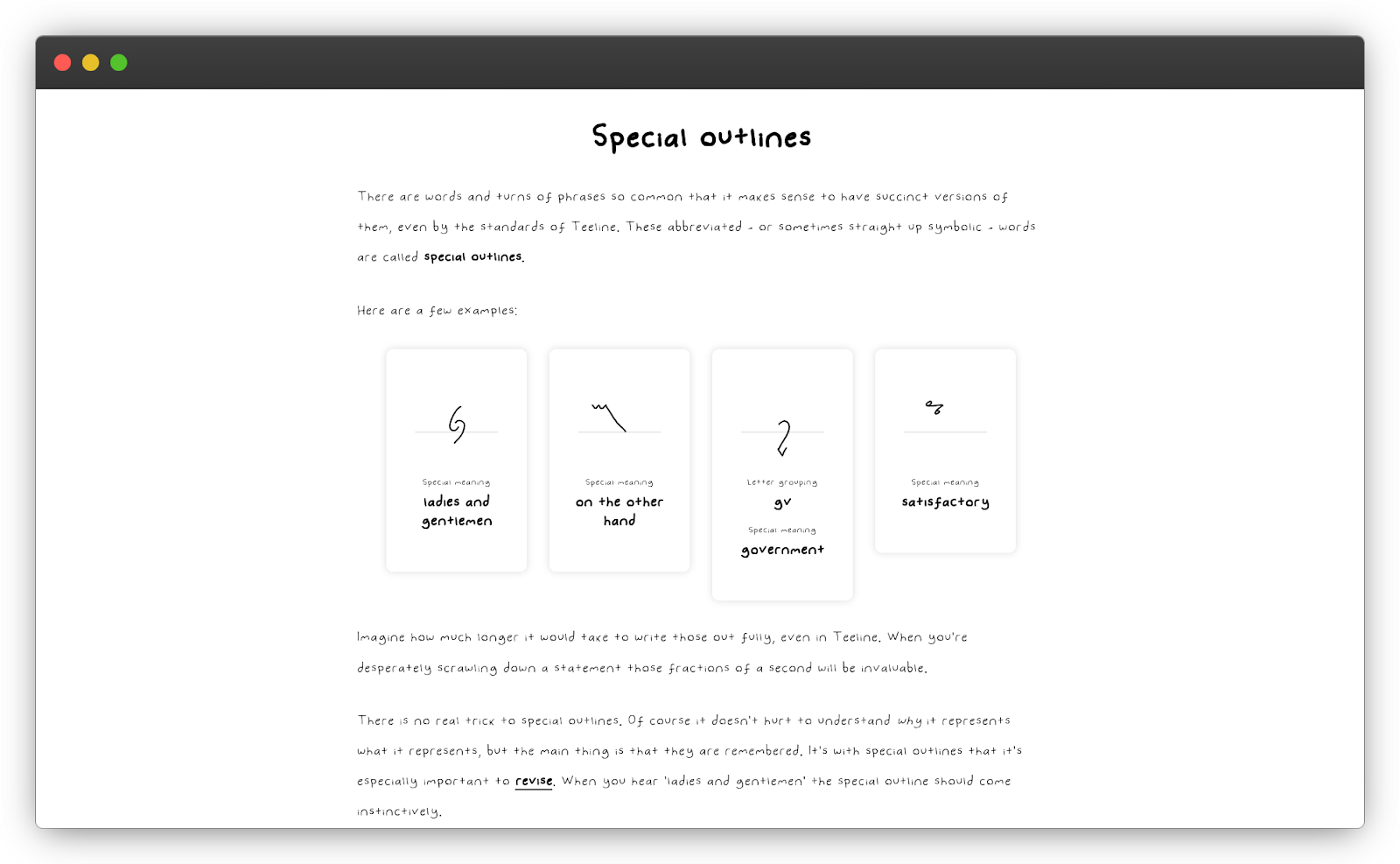 Showing four card components embedded in a single row between two paragraphs of text on a webpage.