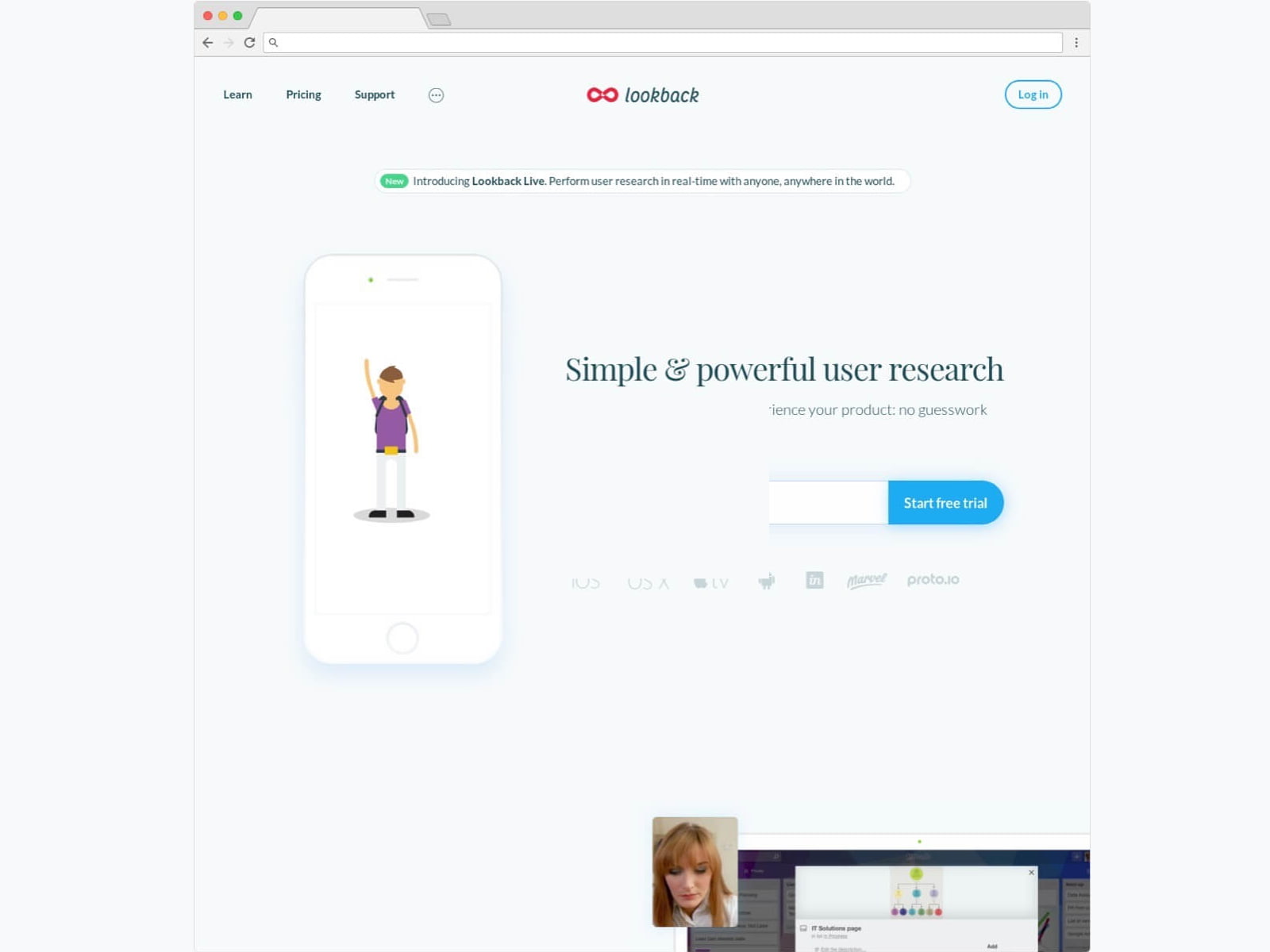 A screenshot of Lookback.