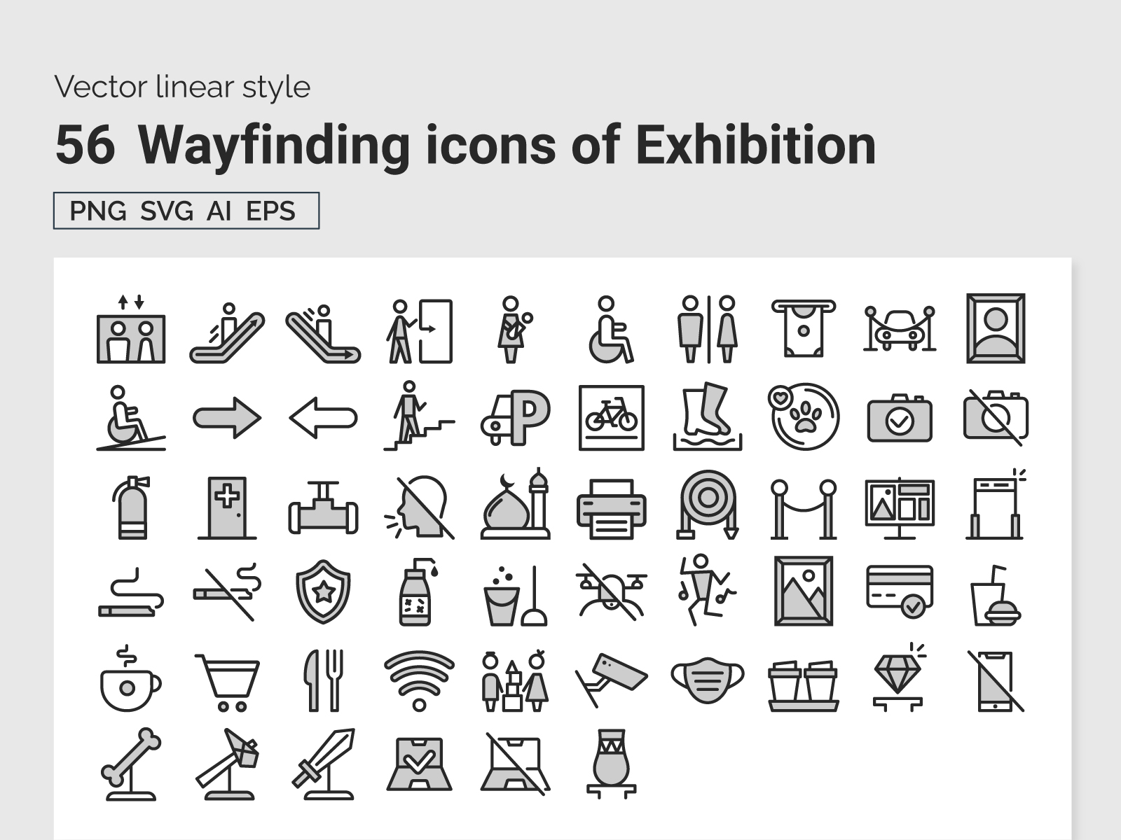 Examples of 56  Wayfinding exhibition icons