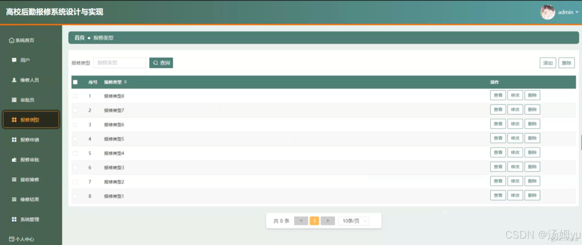 基於python的高校後勤報修系統_MySQL_07
