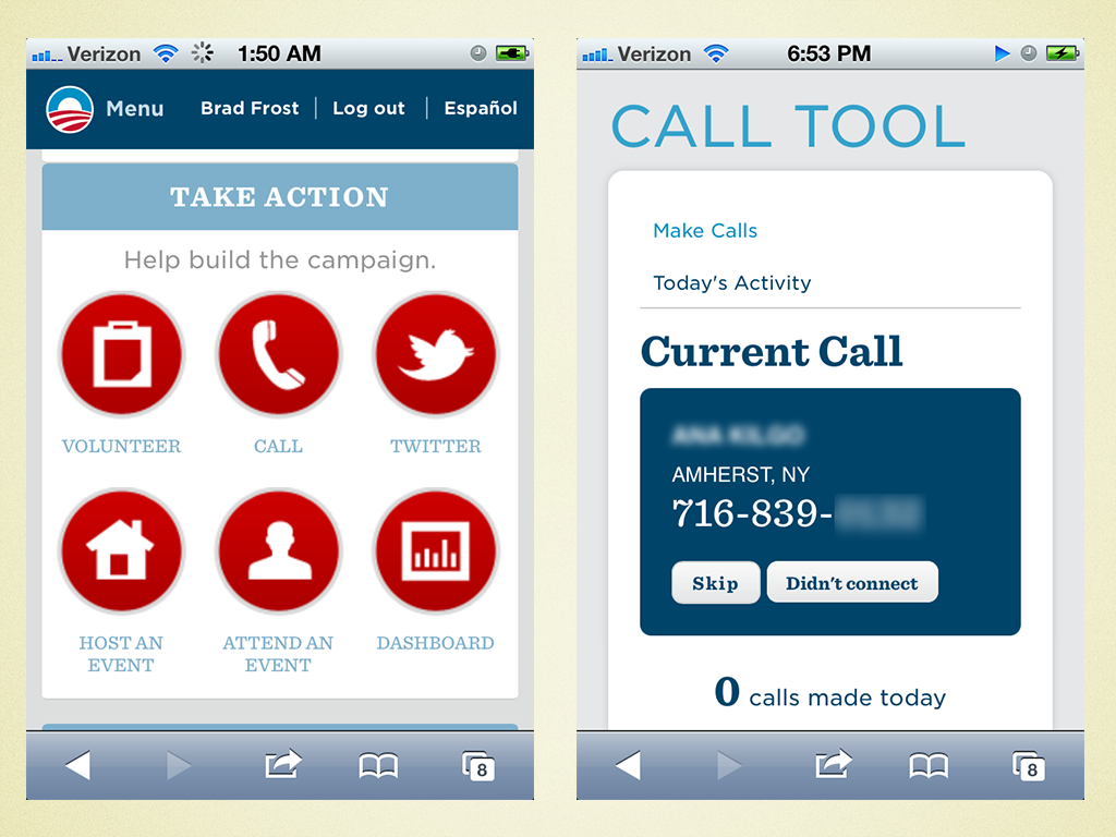 Obama Call functionality