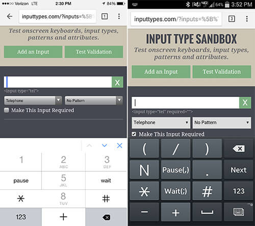 Unfortunately, the tel input type’s secondary keyboard is telephone-specific.