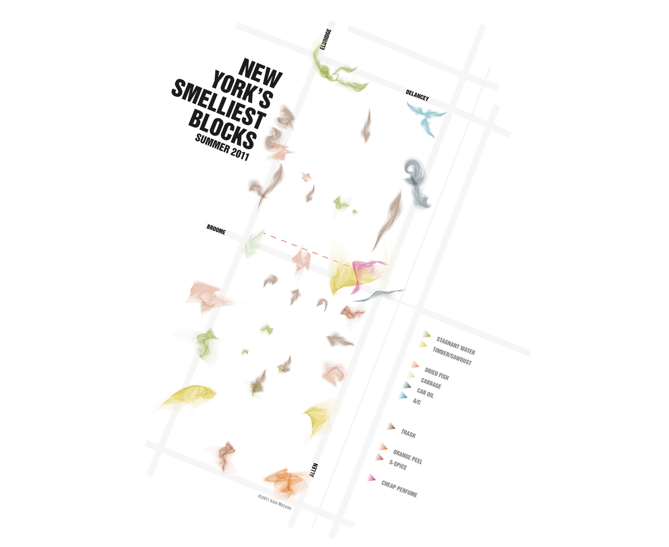 The map of New York’s smelliest blocks.
