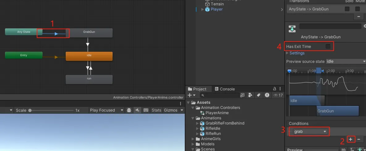 【Unity3D實例-功能-拔槍】角色拔槍（一）動態創建武器_遊戲_05